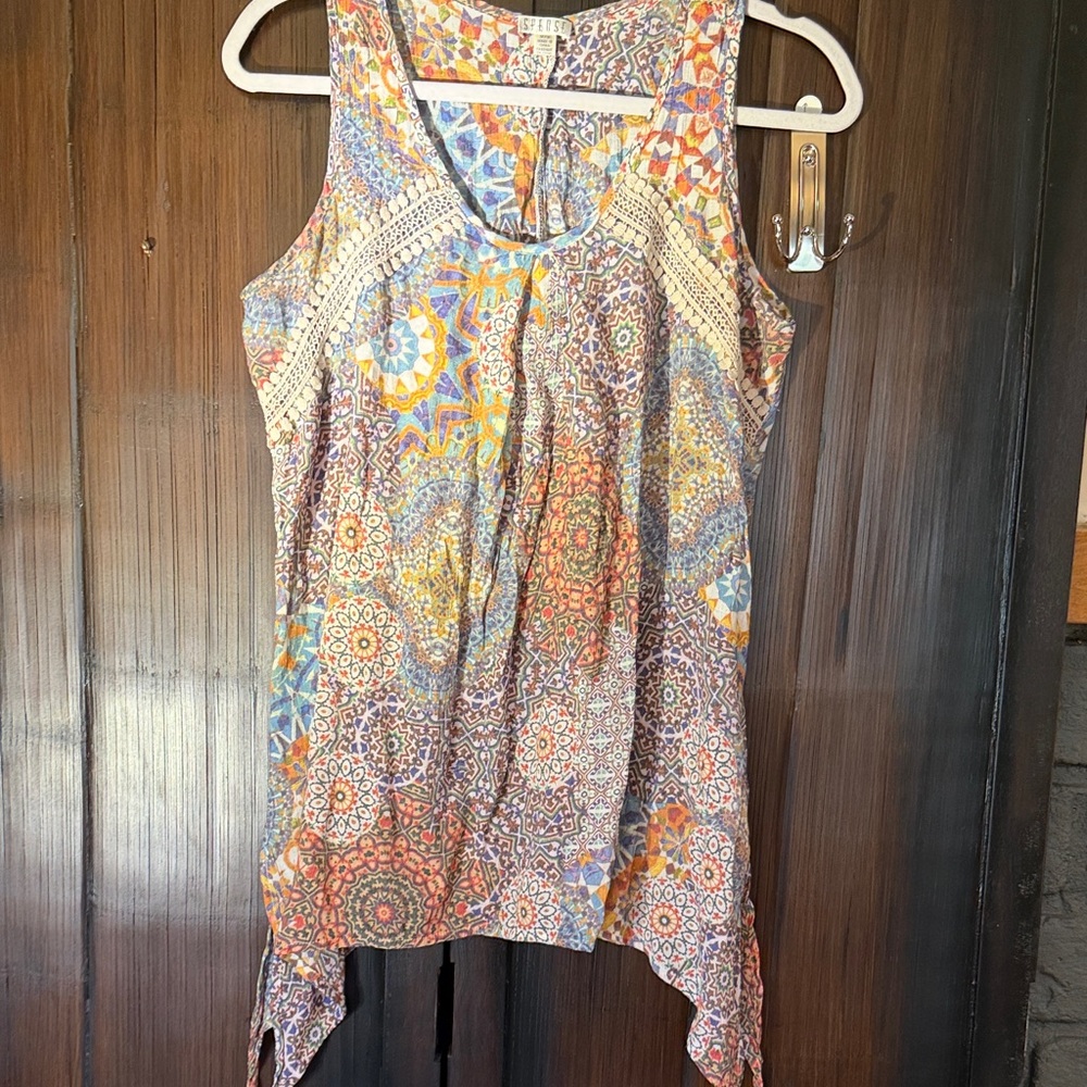 Spense Multicolor Patterned Tank Top - image 4